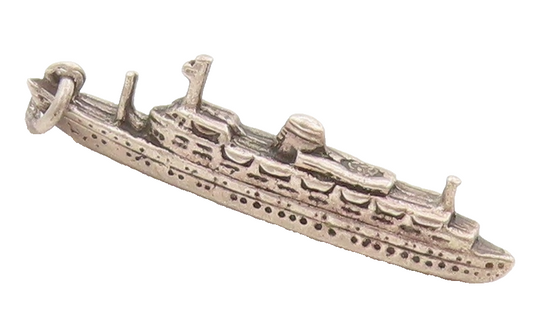 925 Sterling Silver Vintage Pendant 3D Ocean Liner Charm S.S Statendam  PT24889