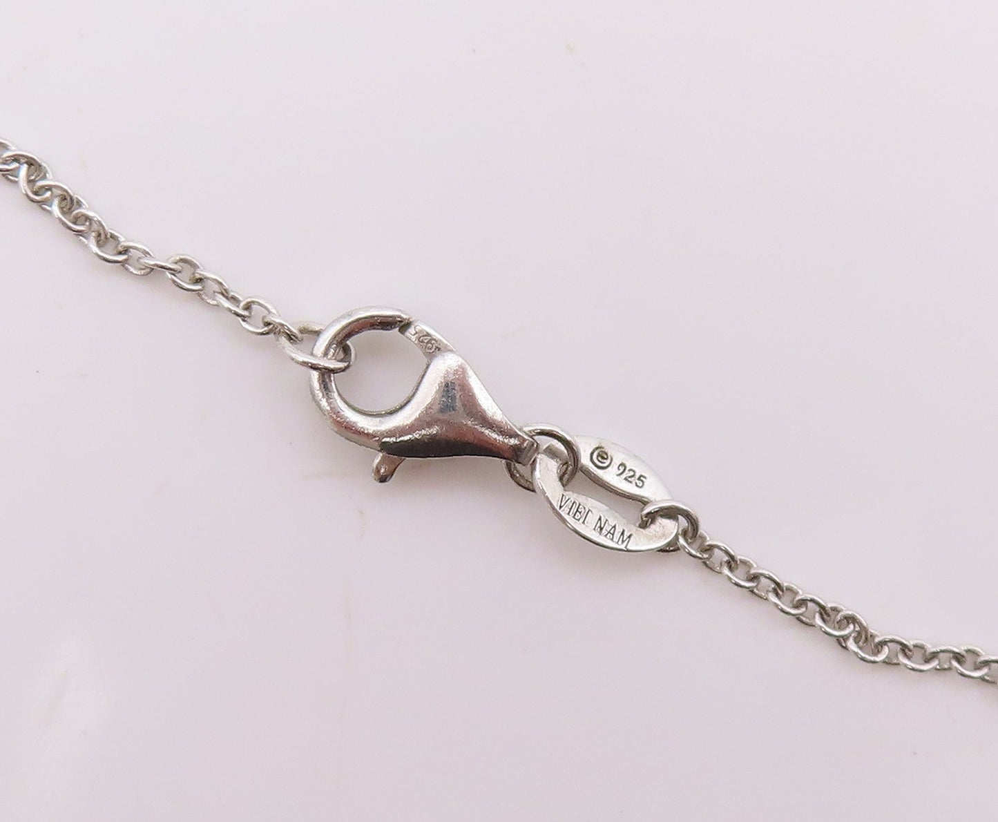 925 Sterling Silver Vintage Necklace Tanzanite & CZ Daisy Floral Chain   NE4628