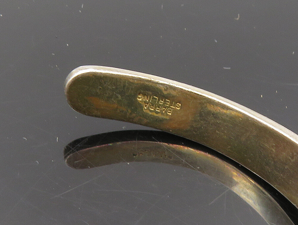 BARRA 925 Sterling Silver  Vintage Shiny Smooth Petite Cuff Bracelet  BT1388