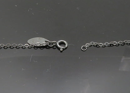 LISA LEONARD 925  Silver  Vintage Dark Tone Love Heart Chain Necklace  NE3370