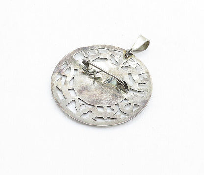 PERU 925 Sterling Silver  Vintage Oxidized Long Tailed Bird Brooch Pin  BP2110