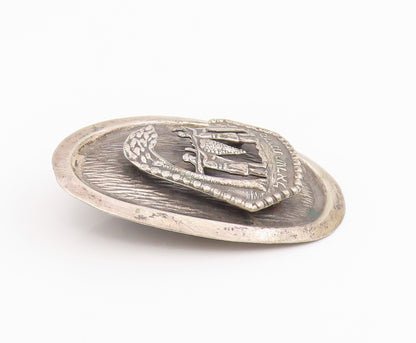 925 Sterling Silver Vintage Brooch Pin ISRAEL 12 Spies Carrying Grapes  BP12185
