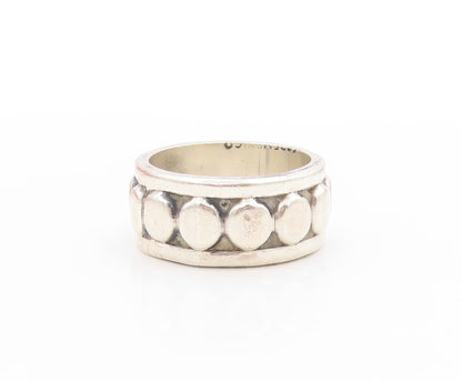 925 Sterling Silver Vintage Ring Tapered Geometric Circle Band  Sz 6  RG33647