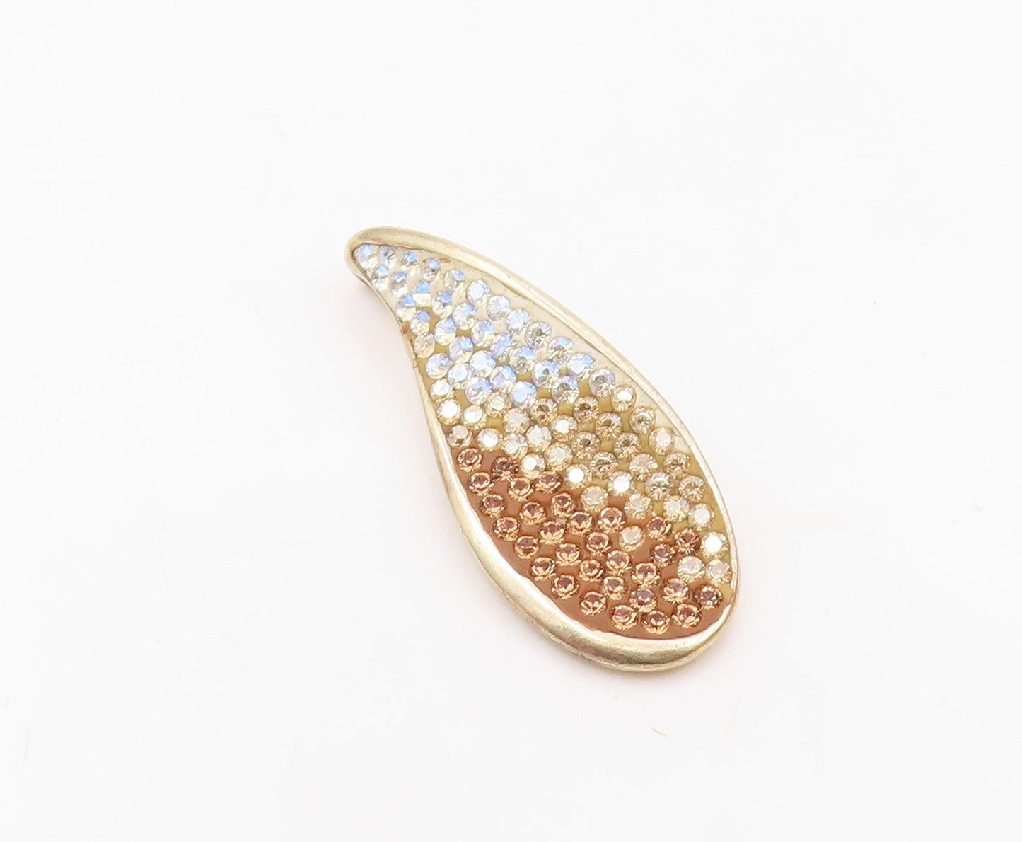 SWAROVSKI 925 Silver  Vintage Gradient Crystal Encrusted Pendant  PT17566