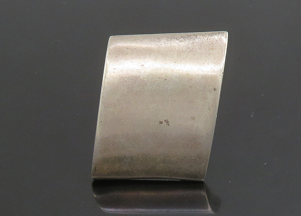 925 Sterling Silver  Vintage Smooth Hollow Square Band Ring Sz 7  RG23412