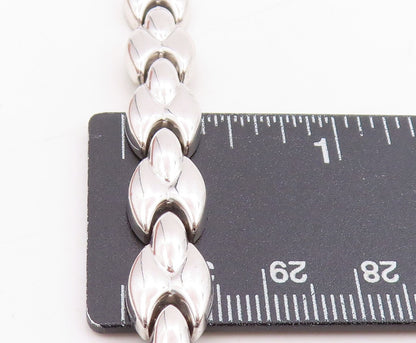 925 Sterling Silver Vintage Bracelet Intertwined Polished Link Chain   BT11476