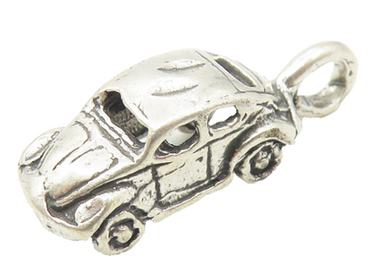 925 Sterling Silver  Vintage Petite Buggie Car Motif Drop Pendant  PT8775