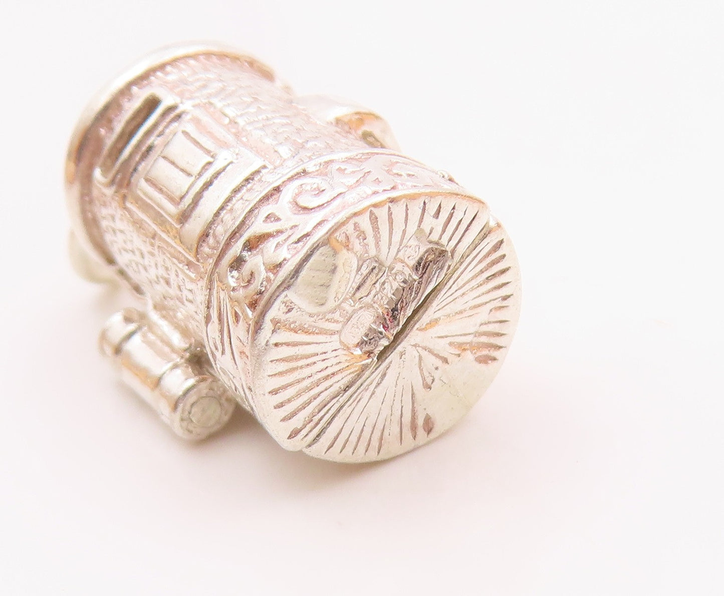 925 Silver  Vintage Royal Hatch With Solider Charm Pendant (OPENS)  PT20656