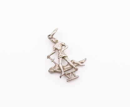 925 Sterling Silver  Vintage Sixth Commandment Religious Pendant  PT16728