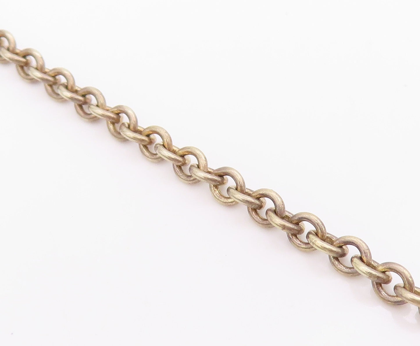 925 Sterling Silver Vintage Necklace Intricate Openwork Disc Long Chain  NE4717