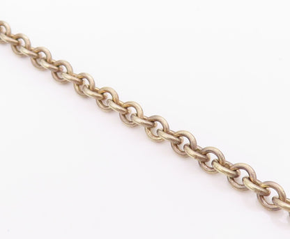 925 Sterling Silver Vintage Necklace Intricate Openwork Disc Long Chain  NE4717