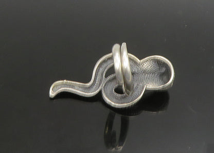 925 Sterling Silver   Vintage Shiny Cobra Snake Band Ring Sz 8.5  RG23405