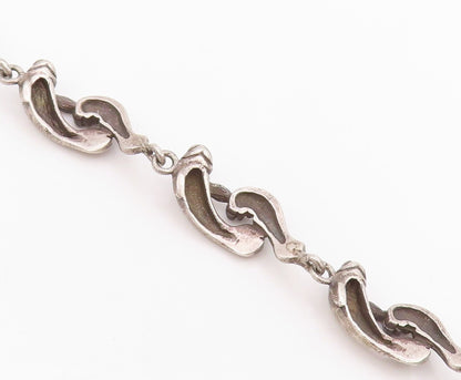 925 Sterling Silver Vintage Bracelet Dark Tone Swimming Sea Gull   BT11028