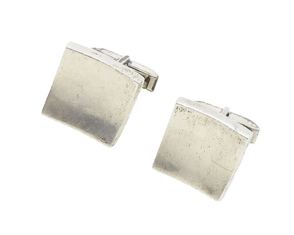 FENWICK & SAILOR 925 Sterling Silver Vintage Smooth Square Cuff Links  TR1771