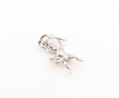 925 Silver Vintage Cupid Angel With Bow & Love Arrow Charm Pendant  PT20524