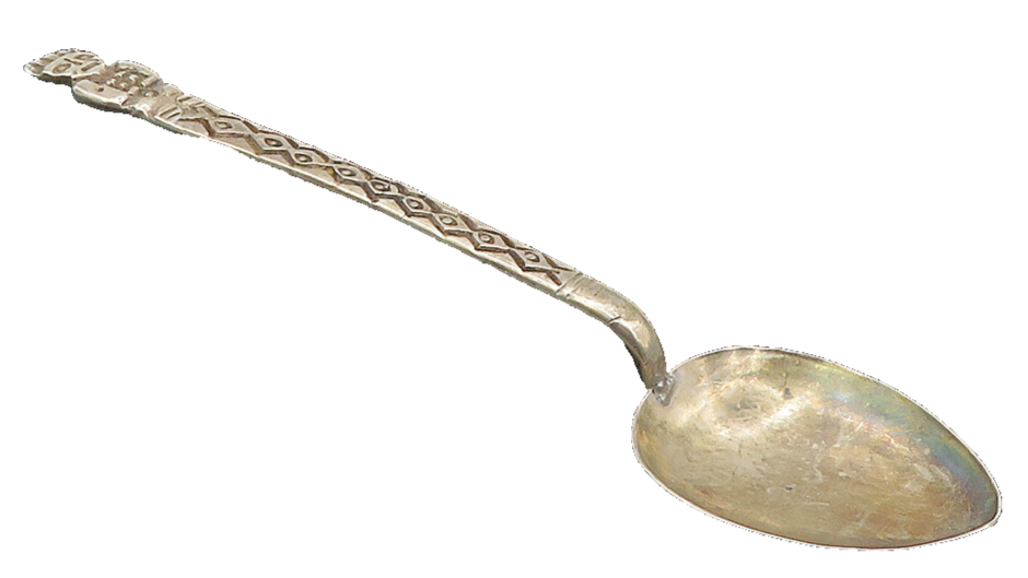 925 Sterling Silver  Vintage Antique Traditional Statue Tea Spoon  TR1499