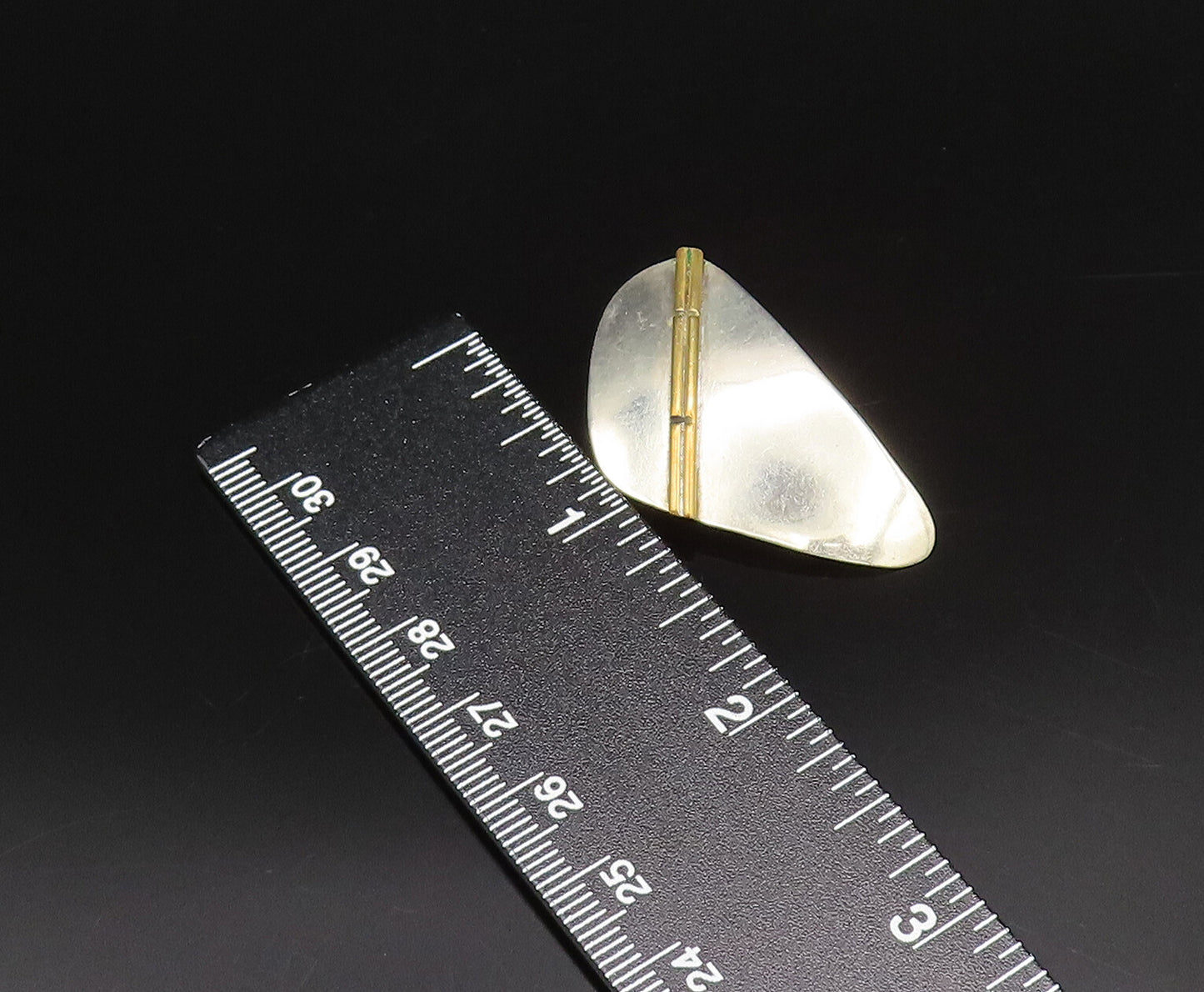 925 Silver  Vintage Two Tone Triangle Abstract Clip Back Earrings  EG12163