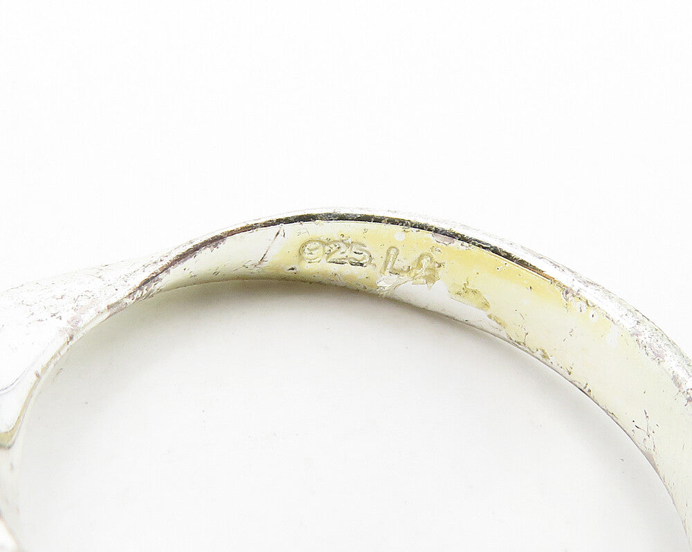 925 LA Sterling Silver Vintage Inspirational Quote Band Ring Sz 9 RG18729