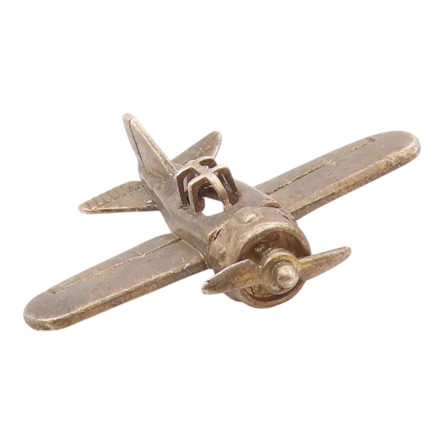 925 Sterling Silver  Vintage Dark Tone Airplane Table Trinket  TR2710