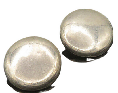 MEXICO 925 Silver  Vintage Shiny Minimalist Non Pierce Drop Earrings  EG10513