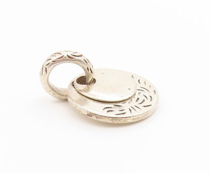 925 Sterling Silver Vintage Pendant SILPADA Etched Double Circle Charm  PT26565