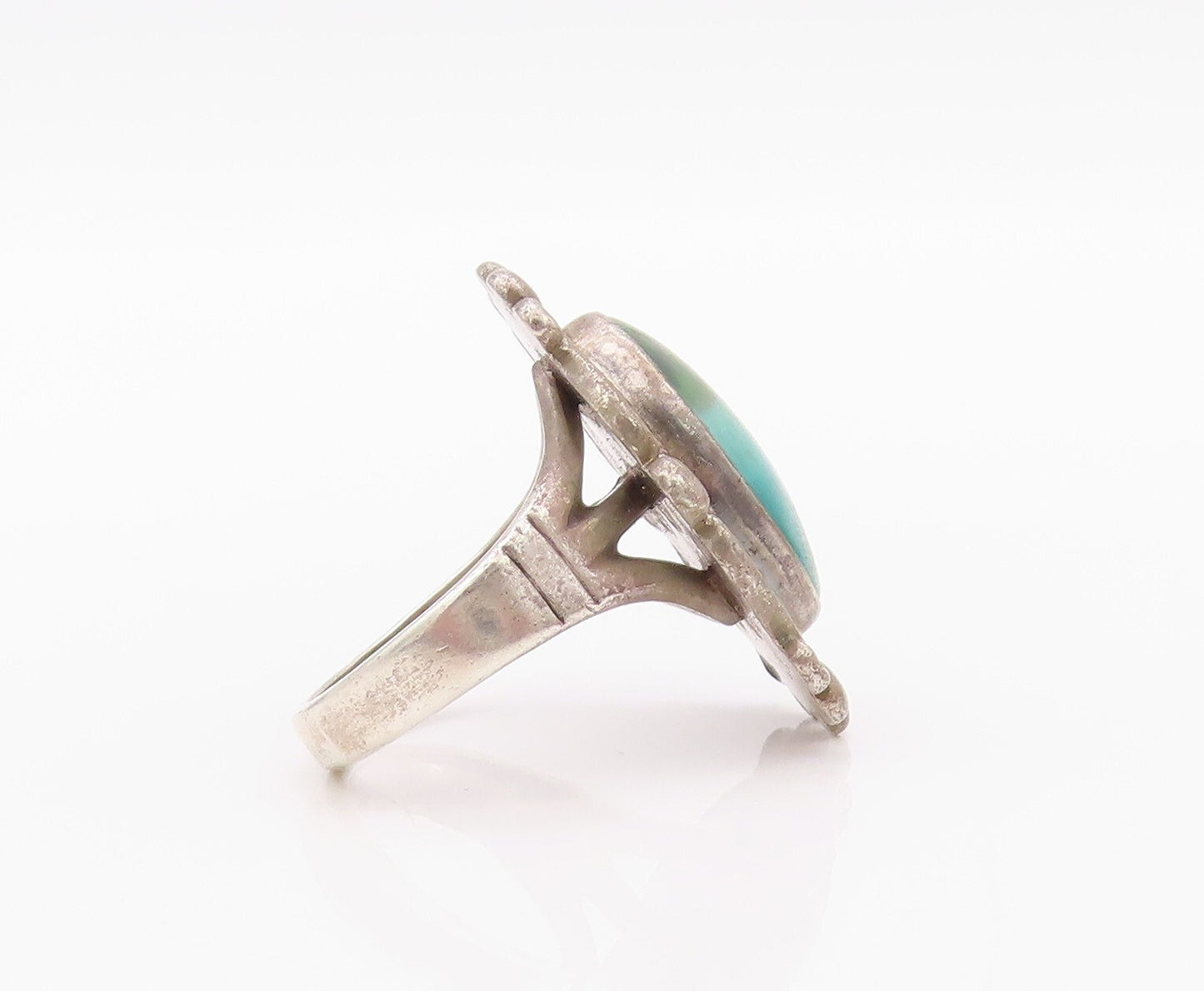 925 Sterling Silver Vintage Ring SOUTHWESTERN Designer Gemstone SZ 6 RG32047