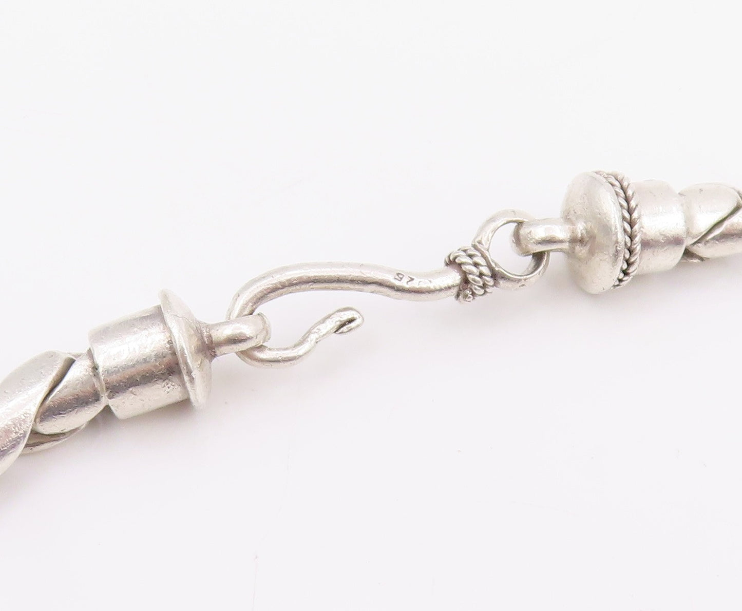 925 Sterling Silver Vintage Necklace Minimalist Solid Curb Link Chain  NE4774