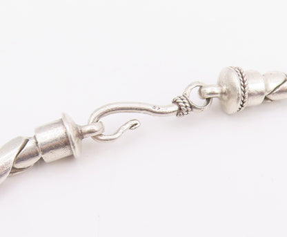 925 Sterling Silver Vintage Necklace Minimalist Solid Curb Link Chain  NE4774