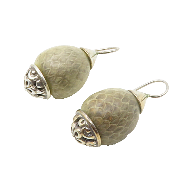 925 Sterling Silver  Vintage Hollow Shiny Flower Detail Drop Earrings  EG8757
