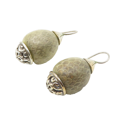925 Sterling Silver  Vintage Hollow Shiny Flower Detail Drop Earrings  EG8757