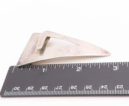 925 Sterling Silver Vintage Brooch MEXICO Modernist Geometric Cut Out   BP11815