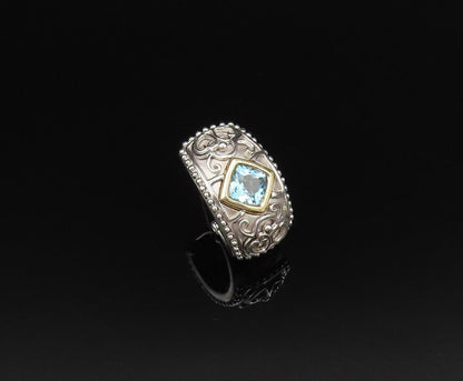 14K GOLD & 925 Silver  Vintage Two Tone Topaz Singles Lot Earrings  EG12075