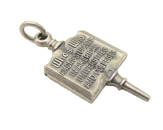 925 Sterling Silver  Vintage Oxidized American University Pendant  PT8352