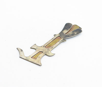 925 Sterling Silver Vintage Antique Rustic Two Tone Book Mark TR1167