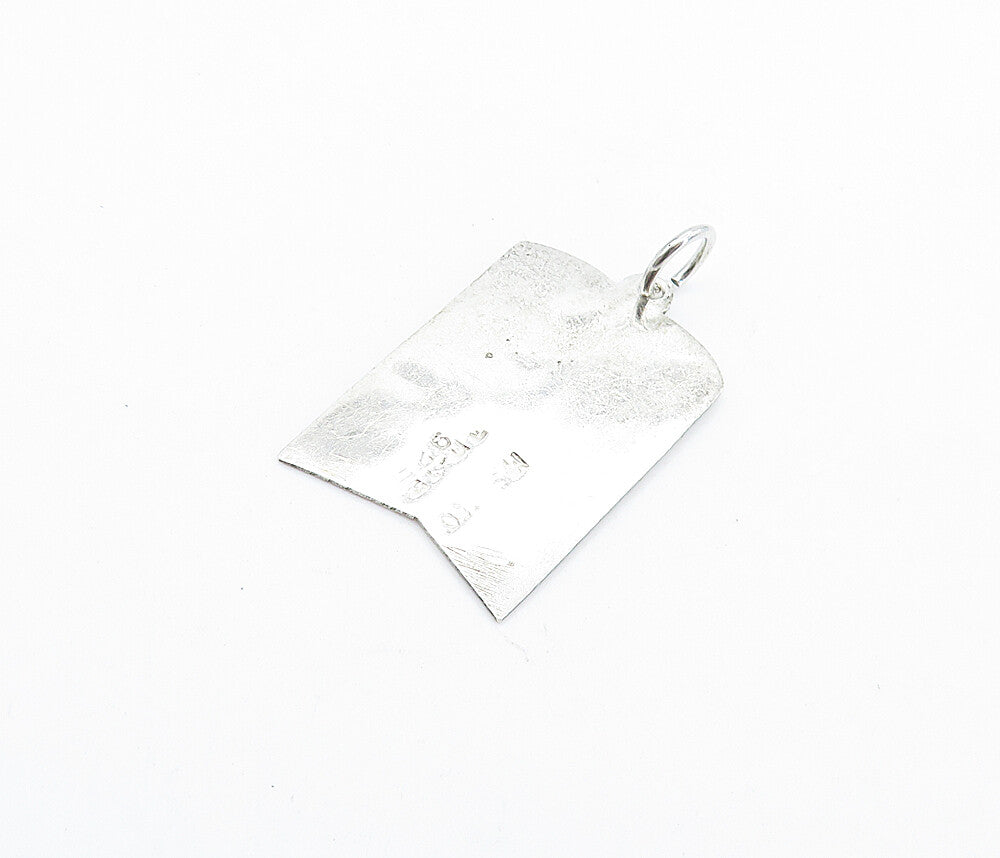 MEXICO 925 Sterling Silver  Vintage Etched Roman Numerals Pendant  PT5719