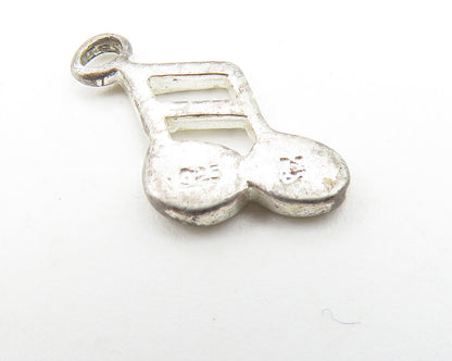 925 Sterling Silver  Vintage Petite Topaz Music Note Motif Pendant  PT8985