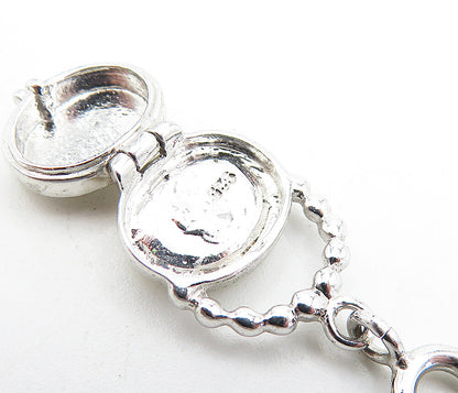 925 Sterling Silver Petite Enamel Coated Purse Locket Pendant (OPENS) PT3581