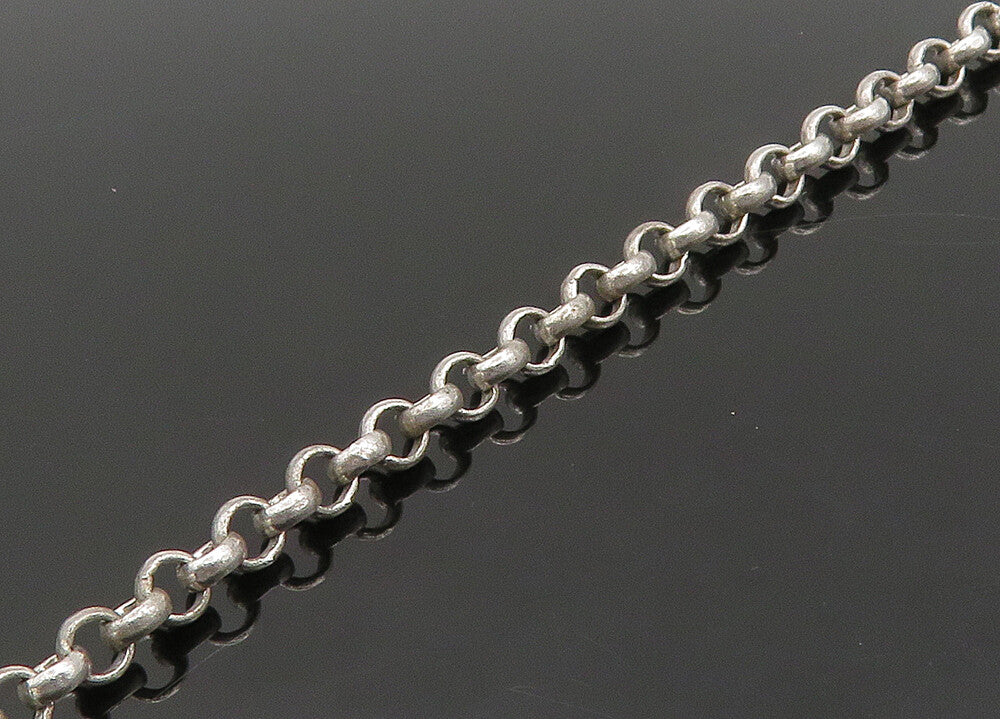 SHABLOOL ISRAEL 925 Silver  Vintage Cubic Zirconia Faith Chain Necklace NE3336