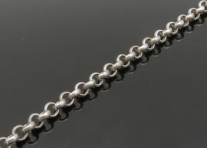 SHABLOOL ISRAEL 925 Silver  Vintage Cubic Zirconia Faith Chain Necklace NE3336
