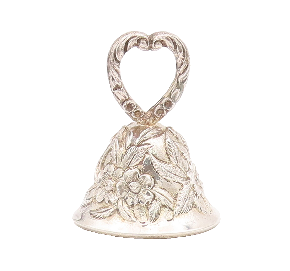 925 Sterling Silver Vintage Toy S. KIRK & SON Floral Bell (Rattles)  TR3721