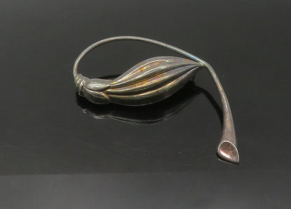 CHRISTIAN DIOR 925 Sterling Silver Vintage Antique Floral Brooch Pin  BP8777