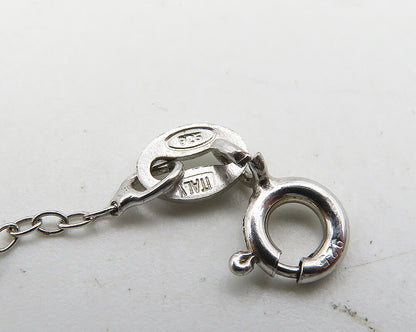 925 Sterling Silver  Shiny Cubic Zirconia Horse Shoe Chain Necklace  NE3135