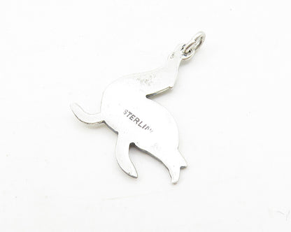 925 Sterling Silver  Vintage Petite Sea Lion Animal Motif Drop Pendant  PT7957