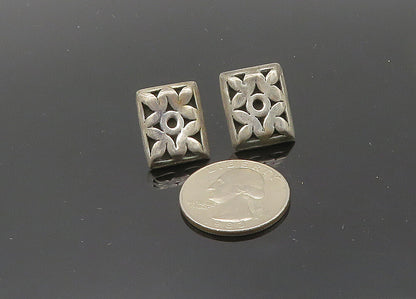 JOHN HARDY 925 Sterling Silver  Vintage Floral Cutout Square Cufflinks  TR2785