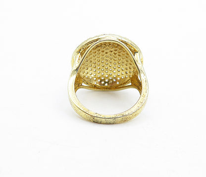 925 Sterling Silver  Vintage Cubic Zirconia Split Cocktail Ring Sz 5  RG5233