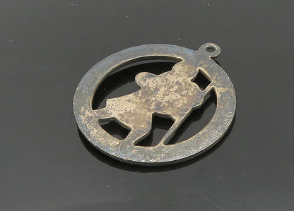 CHAPEL 925 Silver  Vintage Antique St. Christopher Religious Pendant  PT16289