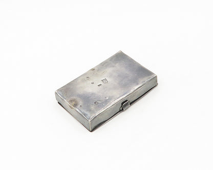 MEXICO 925 Silver  Vintage Antique Person Mountain Scene Trinket Box  TR2390