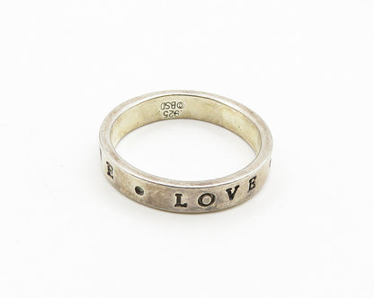 BSD 925 Sterling Silver  Vintage True Love Waits Purity Band Ring Sz 8 RG19780