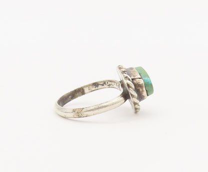 925 Sterling Silver Vintage Ring NAVAJO Amorphous Turquoise  Sz 6.5  RG27953