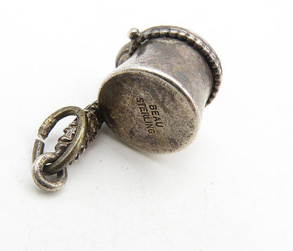 BEAU 925 Sterling Silver  Vintage Petite Oxidized Majorette Hat Pendant PT6964